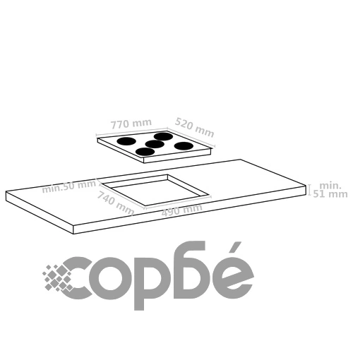 Керамичен плот с 5 котлона, сензорен контрол, 77 см, 8500 W ➤ топ цена ➤ sorbe.bg