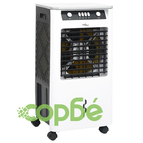 3-в-1 мобилен охладител, бяло и черно, 73x38x30,5 см, 80 W ➤ топ цена ➤ sorbe.bg