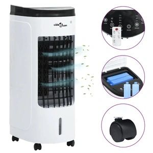 3-в-1 мобилен охладител, бяло и черно, 60 W