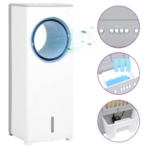 Преносим въздушен охладител 3-в-1 бял 264x255x680 мм 80 W