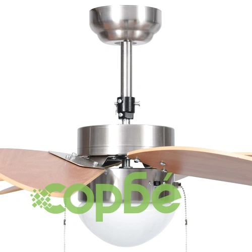 Вентилатор за таван с лампа, 76 см, светлокафяв ➤ топ цена ➤ sorbe.bg