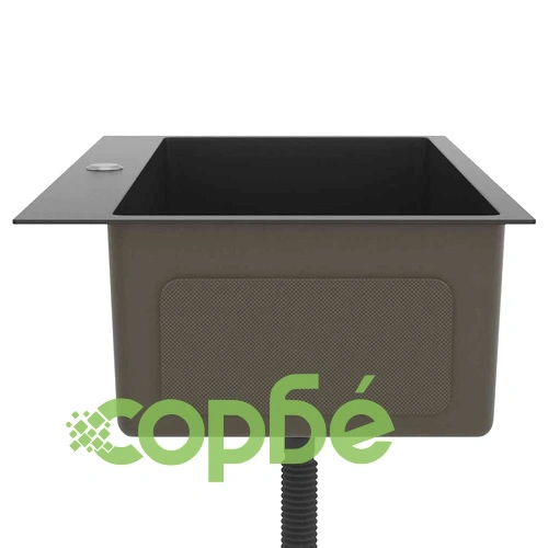 Ръчно изработена кухненска мивка, черна, неръждаема стомана ➤ топ цена ➤ sorbe.bg