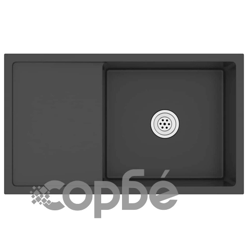 Ръчно изработена кухненска мивка, черна, неръждаема стомана ➤ топ цена ➤ sorbe.bg