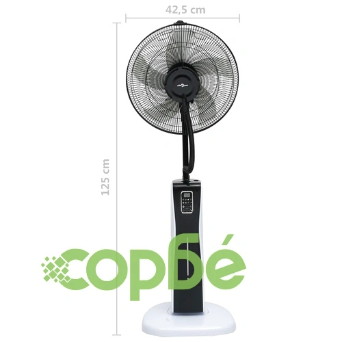 Вентилатор с водна мъгла и дистанционно, черно и бяло ➤ топ цена ➤ sorbe.bg