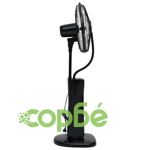 Вентилатор с водна мъгла и дистанционно, черен  ➤ топ цена ➤ sorbe.bg