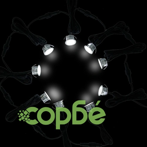 LED луни за вграждане в земя, 10 бр, студено бяло ➤ топ цена ➤ sorbe.bg