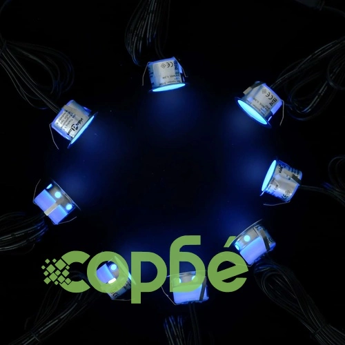 LED луни за вграждане в земя, 10 бр, сини ➤ топ цена ➤ sorbe.bg