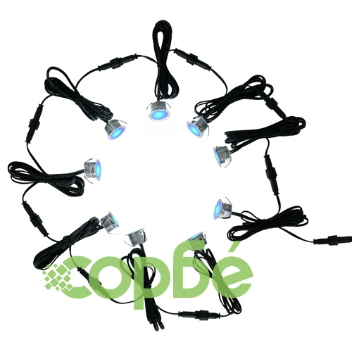 LED луни за вграждане в земя, 10 бр, сини ➤ топ цена ➤ sorbe.bg