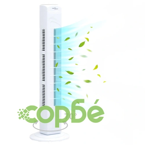 Колонен вентилатор, Φ24x80 см, бял ➤ топ цена ➤ sorbe.bg