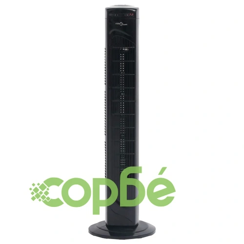 Колонен вентилатор с дистанционно и таймер, Φ24x80 см, черен ➤ топ цена ➤ sorbe.bg