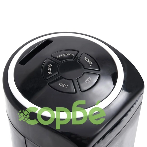 Колонен вентилатор с дистанционно и таймер, Φ24x80 см, черен ➤ топ цена ➤ sorbe.bg