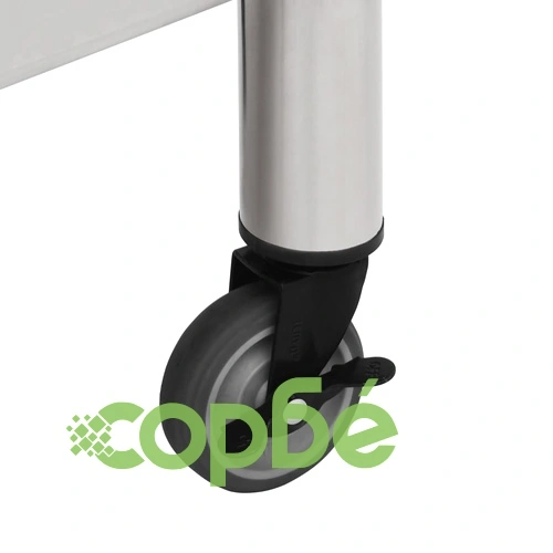 Кухненска работна маса с колелца, 100x45x85 см, инокс ➤ топ цена ➤ sorbe.bg