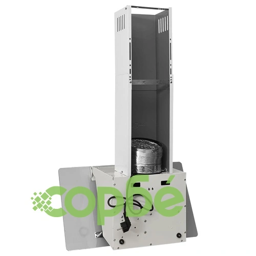 Стенен абсорбатор, 60 см, стомана и закалено стъкло, бял ➤ топ цена ➤ sorbe.bg