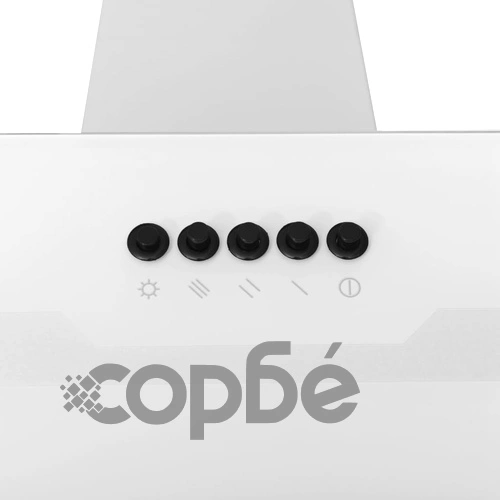 Стенен абсорбатор, 60 см, стомана и закалено стъкло, бял ➤ топ цена ➤ sorbe.bg