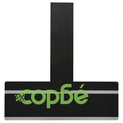 Стенен абсорбатор, 90 см, стомана и закалено стъкло, черен ➤ топ цена ➤ sorbe.bg