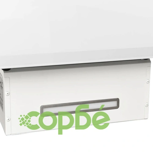 Стенен абсорбатор, 90 см, стомана и закалено стъкло, бял ➤ топ цена ➤ sorbe.bg