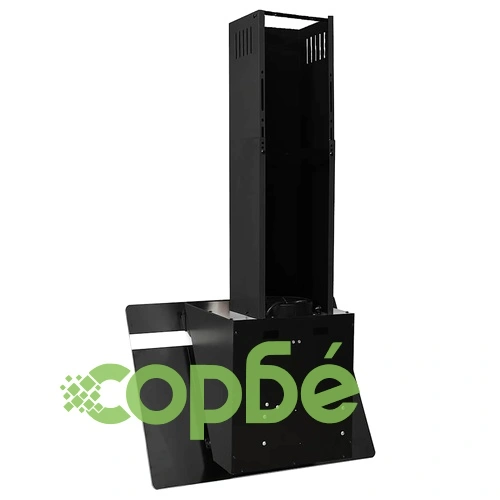 Стенен абсорбатор, 60 см, стомана и закалено стъкло, черен ➤ топ цена ➤ sorbe.bg