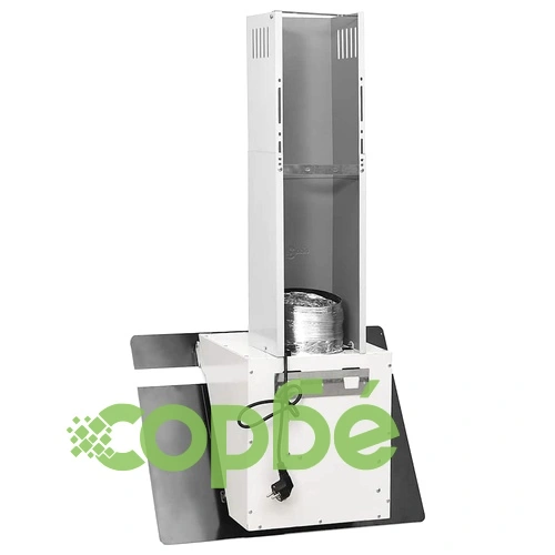 Стенен абсорбатор, 60 см, стомана и закалено стъкло, бял ➤ топ цена ➤ sorbe.bg