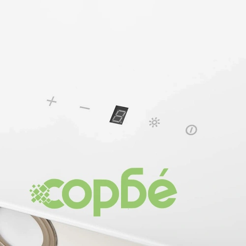 Стенен абсорбатор, 60 см, стомана и закалено стъкло, бял ➤ топ цена ➤ sorbe.bg