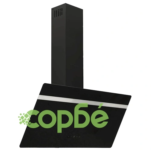 Стенен абсорбатор, 90 см, стомана и закалено стъкло, черен ➤ топ цена ➤ sorbe.bg