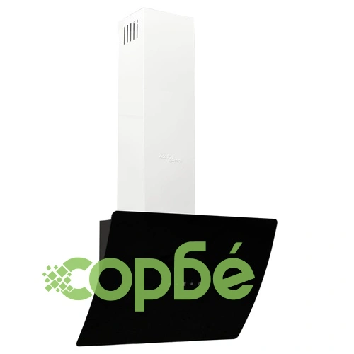 Стенен абсорбатор, 60 см, стомана и закалено стъкло, черен ➤ топ цена ➤ sorbe.bg