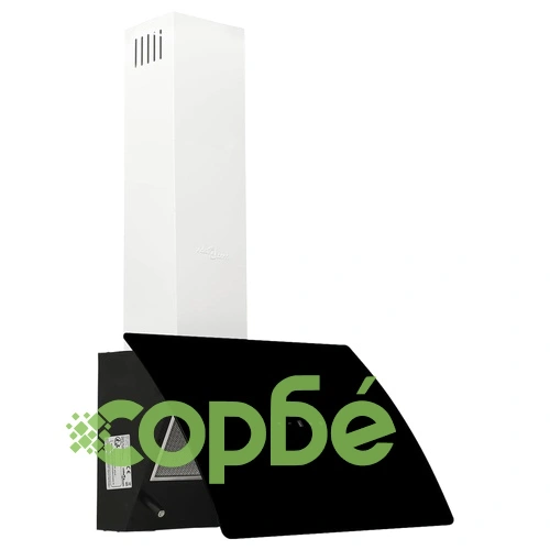 Стенен абсорбатор, 60 см, стомана и закалено стъкло, черен ➤ топ цена ➤ sorbe.bg