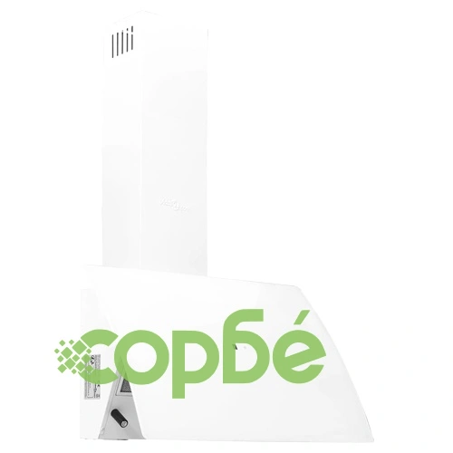 Стенен абсорбатор, 60 см, стомана и закалено стъкло, бял ➤ топ цена ➤ sorbe.bg