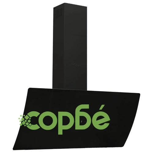 Стенен абсорбатор, 90 см, стомана и закалено стъкло, черен ➤ топ цена ➤ sorbe.bg