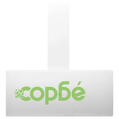 Стенен абсорбатор, 90 см, стомана и закалено стъкло, бял ➤ топ цена ➤ sorbe.bg