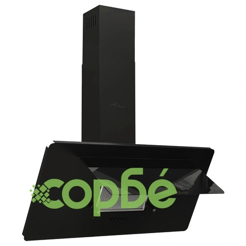 Стенен абсорбатор, 90 см, инокс и закалено стъкло, черен ➤ топ цена ➤ sorbe.bg