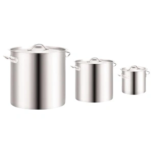 Комплект тенджери от 3 части 50/21/6 л, неръждаема стомана