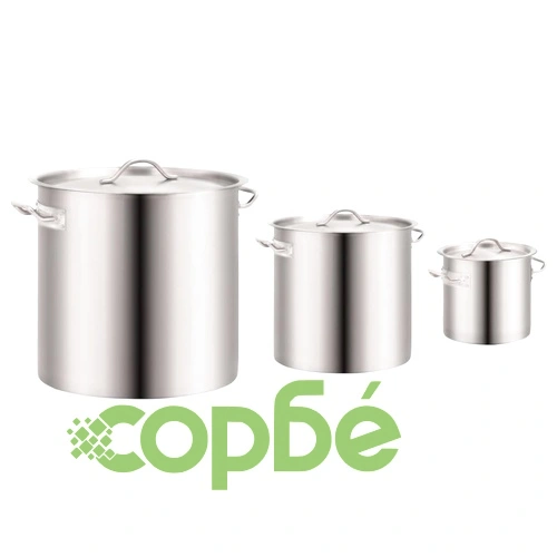 Комплект тенджери от 3 части 50/21/6 л, неръждаема стомана ➤ топ цена ➤ sorbe.bg