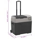 Хладилна кутия с колелца и дръжка черно/сиво 40 л полипропилен