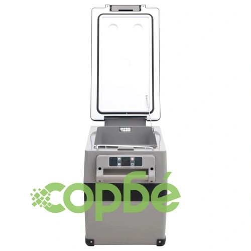 Хладилна кутия с дръжка черно и сиво 55 л PP и PE ➤ топ цена ➤ sorbe.bg