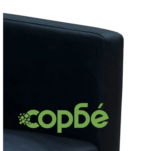 Трапезни столове, 2 бр, черни, изкуствена кожа ➤ топ цена ➤ sorbe.bg