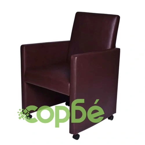 Трапезни столове, 2 бр, кафяви, изкуствена кожа ➤ топ цена ➤ sorbe.bg