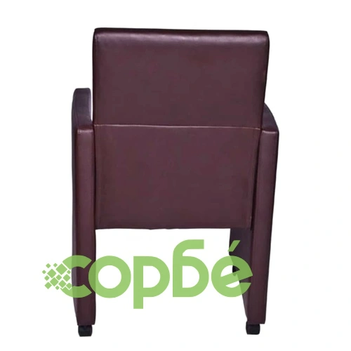 Трапезни столове, 2 бр, кафяви, изкуствена кожа ➤ топ цена ➤ sorbe.bg