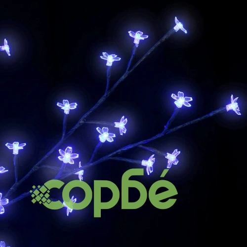 Дърво с черешови цветчета, LED синя светлина, 180 см. ➤ топ цена ➤ sorbe.bg