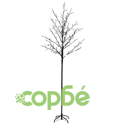 Коледно дърво, LED бяла светлина, разцъфнала череша, 180 см ➤ топ цена ➤ sorbe.bg