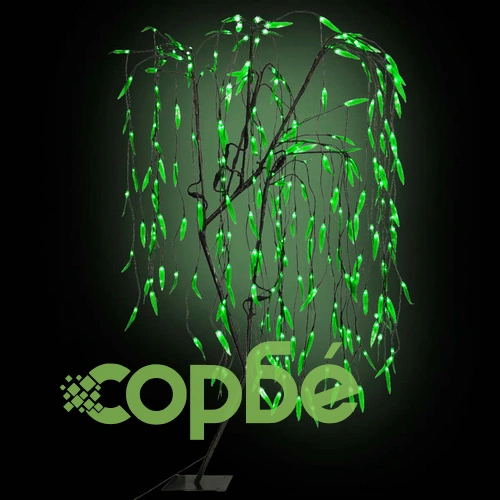 Коледно дърво LED зелена светлина върба 150 см ➤ топ цена ➤ sorbe.bg