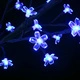 Коледно дърво LED синя светлина разцъфнала череша 120 см