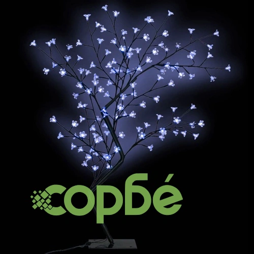 Коледно дърво LED синя светлина разцъфнала череша 120 см ➤ топ цена ➤ sorbe.bg