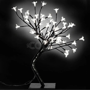 Дръвчета с черешови цветчета, LED бяла светлина - 2 броя