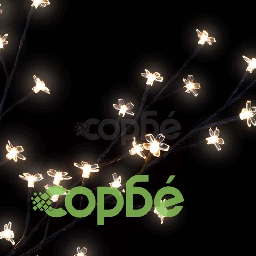 Дръвчета с черешови цветчета, LED жълтеникава светлина - 2 броя ➤ топ цена ➤ sorbe.bg