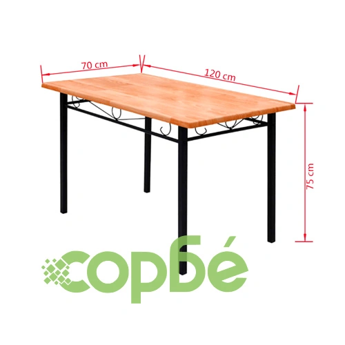 Трапезна маса с 4 стола в светлокафяво ➤ топ цена ➤ sorbe.bg
