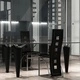 Трапезни столове, стоманени, черни - 2 бр.