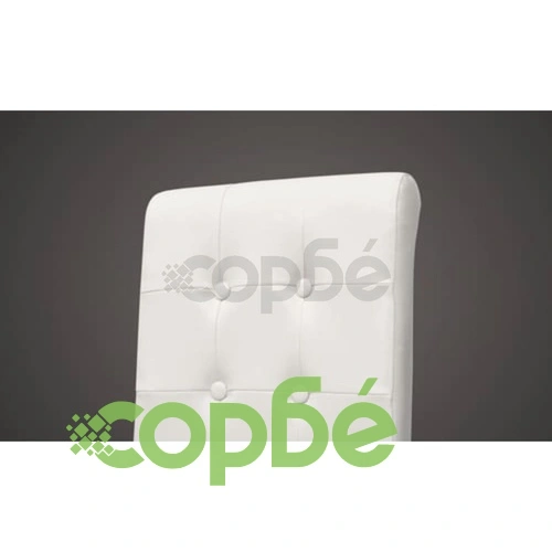 Трапезни столове, 2 бр, бели, изкуствена кожа ➤ топ цена ➤ sorbe.bg