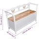 Пейка с място за съхранение, 126х42х75 см, дърво, бяла  