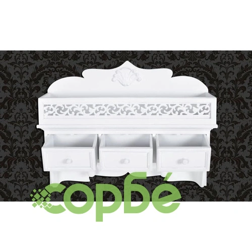 Стенен рафт закачалка с 3 чекмеджета и 2 куки ➤ топ цена ➤ sorbe.bg