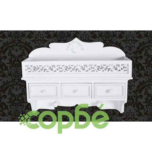 Стенен рафт закачалка с 3 чекмеджета и 2 куки ➤ топ цена ➤ sorbe.bg